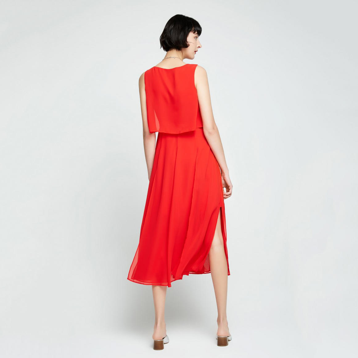 Orange Pure Color Women Dress OEM Orange Pure Color Women Dress OEM